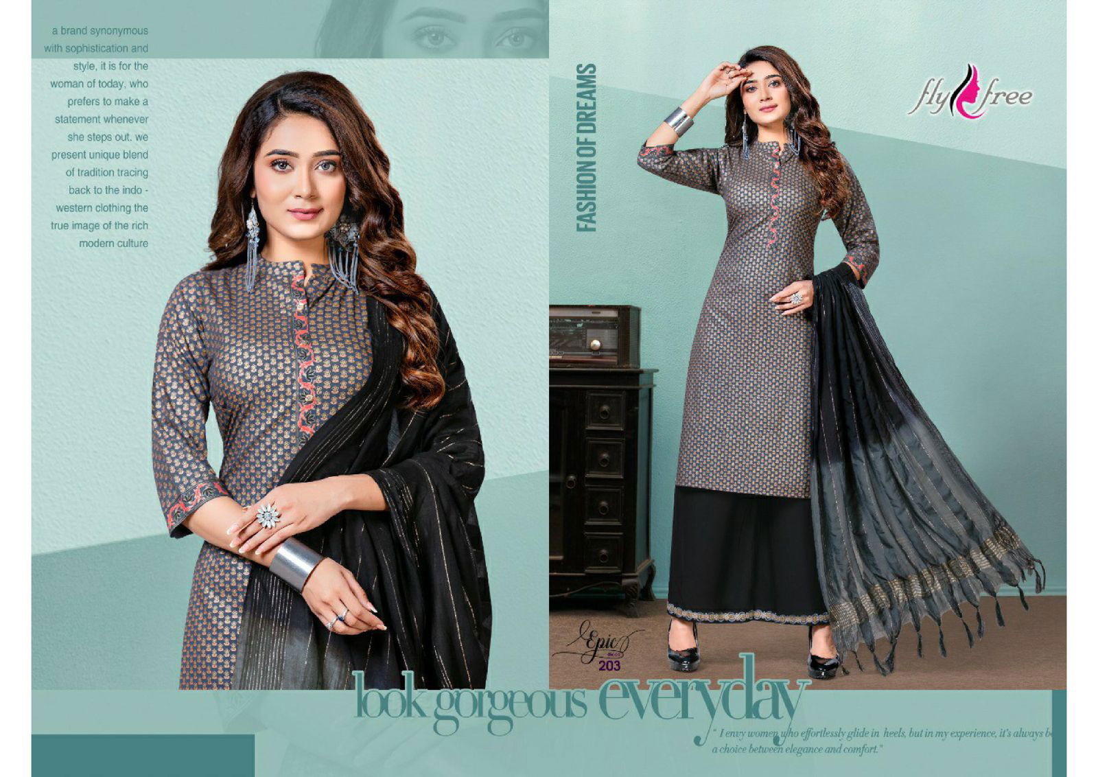 Fly Free Epic 2 Fancy Festive Wear Rayon Printed Ready Made Salwar Suit Collection